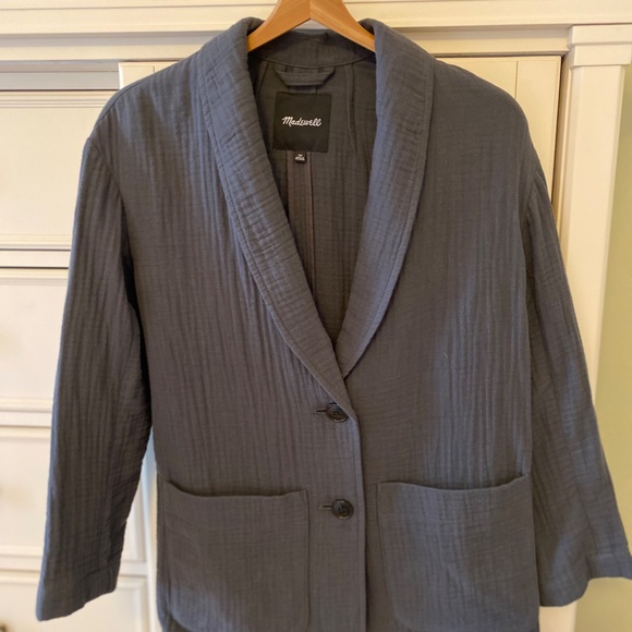 NWOT Madewell Lightspun Dorset Blazer, Size XS, Coal - Picture 6 of 9